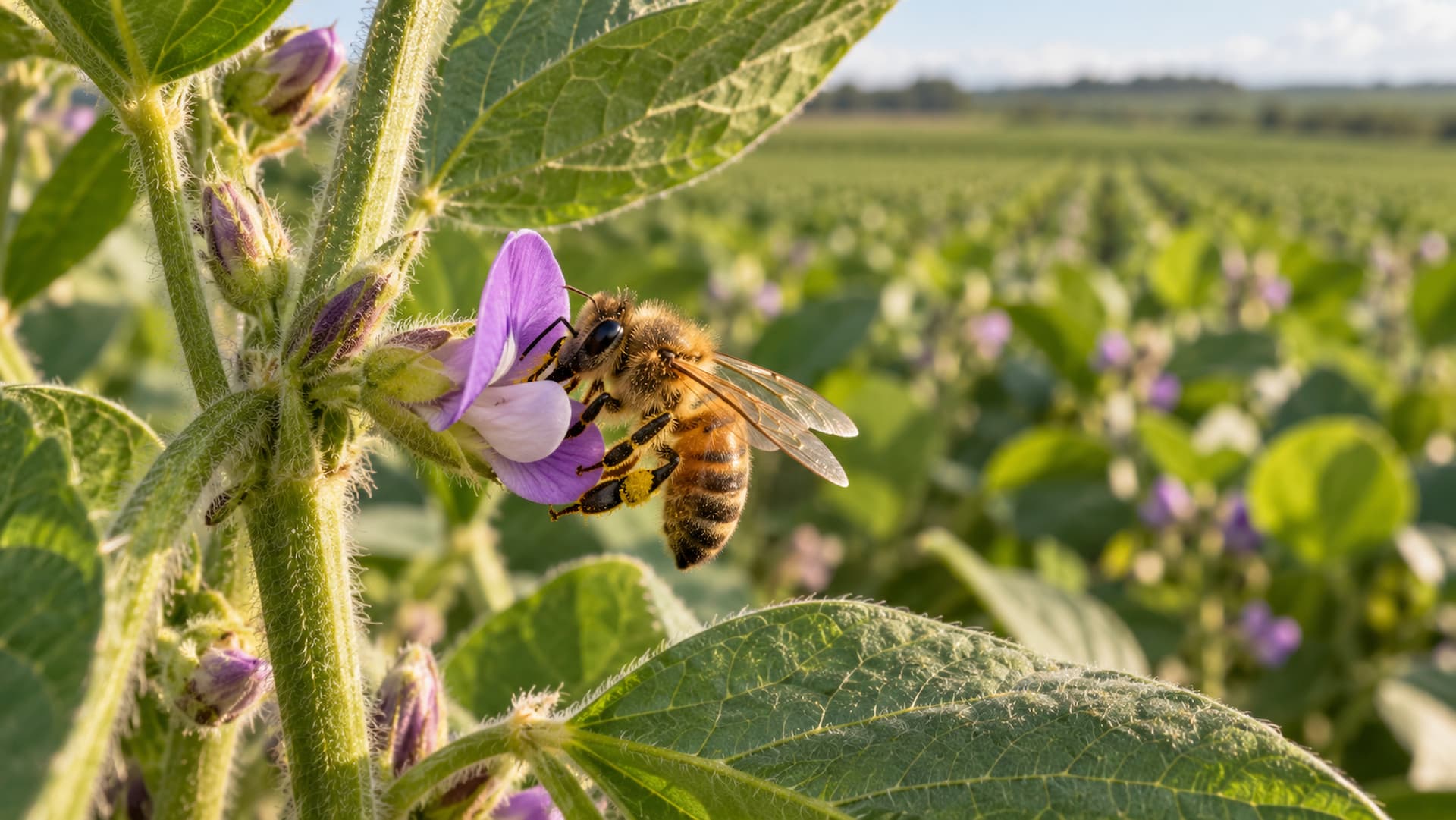 Soja também dá mel: apicultores colhem 36 toneladas com flores da lavoura